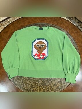 Stile Benetton Dog Motif Sweater